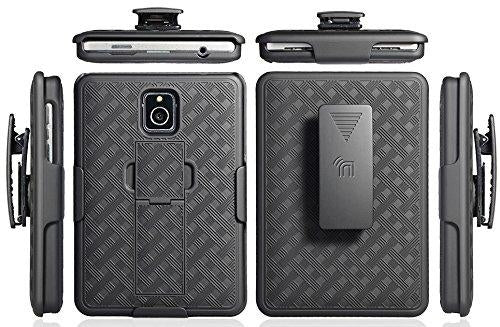 AMZER Shellster Hard Case with Kickstand & Belt Clip – Compatible with Blackberry Passport (AT&T)
