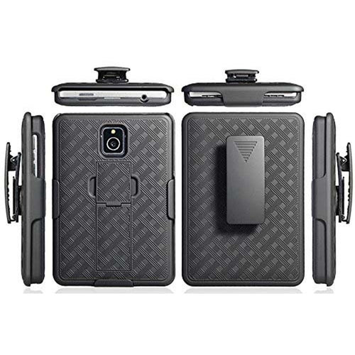 AMZER Shellster Hard Case with Kickstand & Belt Clip – Compatible with Blackberry Passport (AT&T)