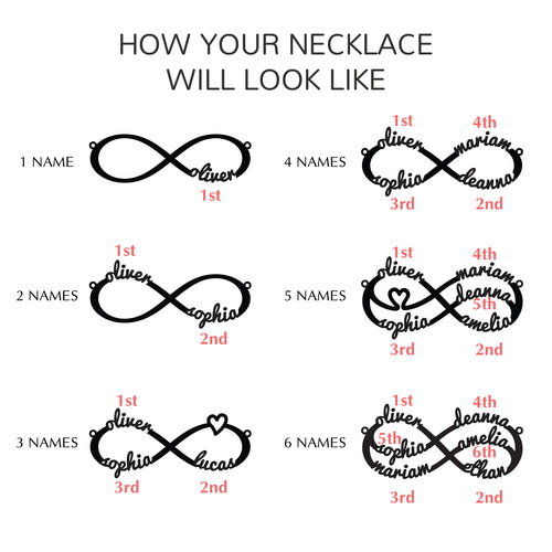 Custom Infinity Name Bracelet – Personalized Mom Jewelry with Kids’ Names