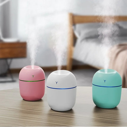 Portable USB Aromatherapy Humidifier – Ultrasonic Mist Diffuser with LED Night Light